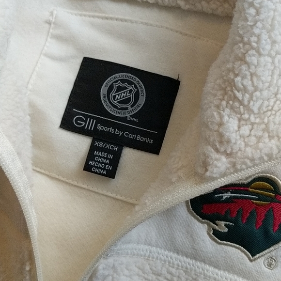 NHL MN Wild XS half zip fleece GUC - Picture 3 of 5